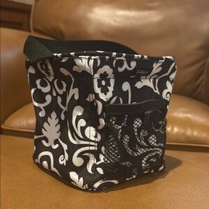 Thirty-One Black and White Patterned Storage Bin